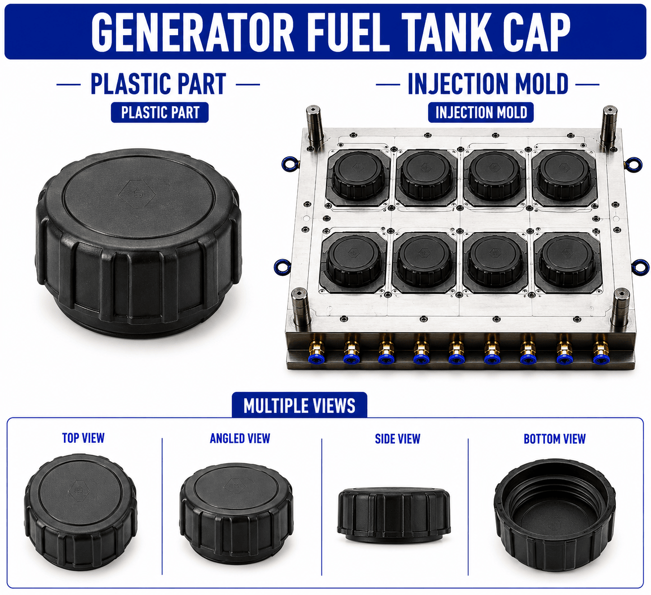 Generator Plastic Fuel Tank Cap Mould and Moulding Service